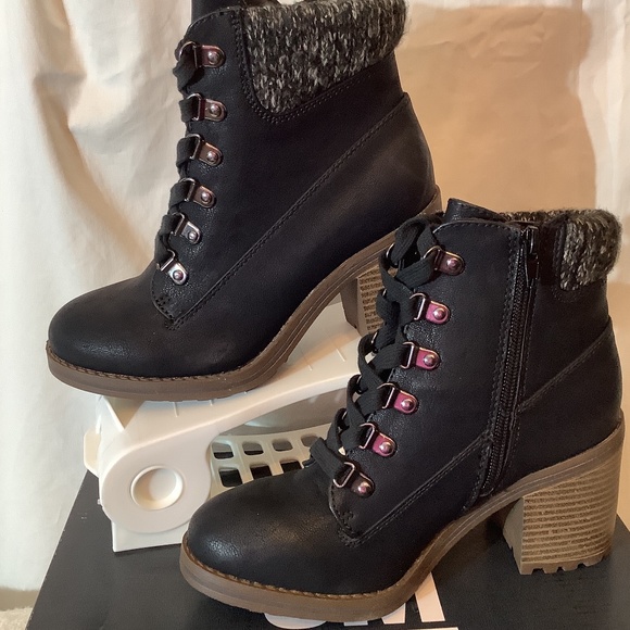 NIB SM New York Renz Black Ankle Combat Boots - Picture 3 of 13